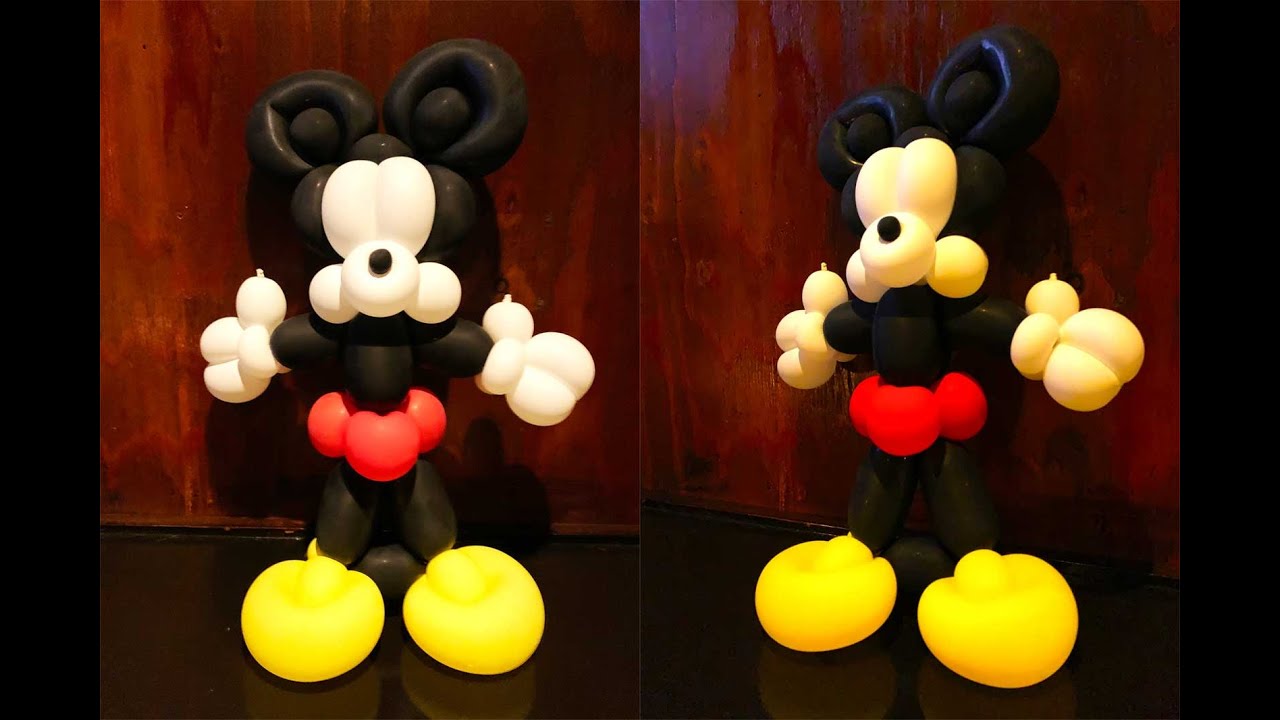 【バルーンアートライブラリ002】How to make a Mickey Mouse Balloon art.ミッキーの作り方♪頭部編
