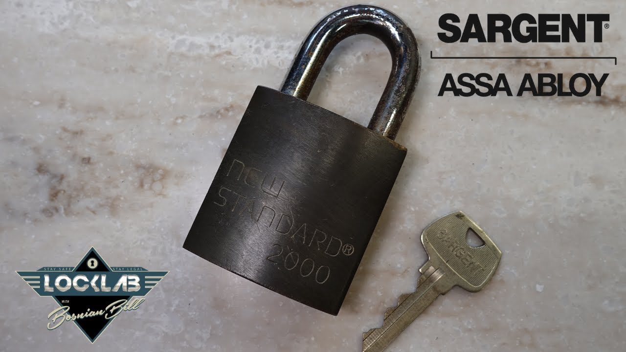 (1812) New Standard 2000 Padlock  with Sargent Core
