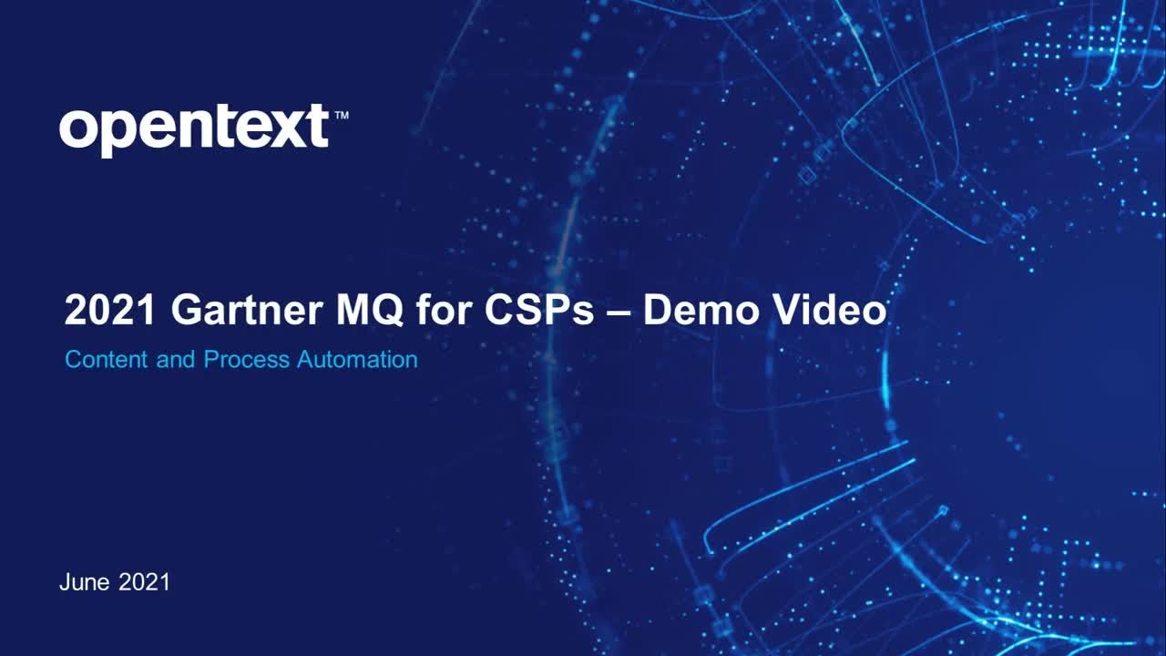 OpenText Extended ECM Use Case Video: Content and Process Automation