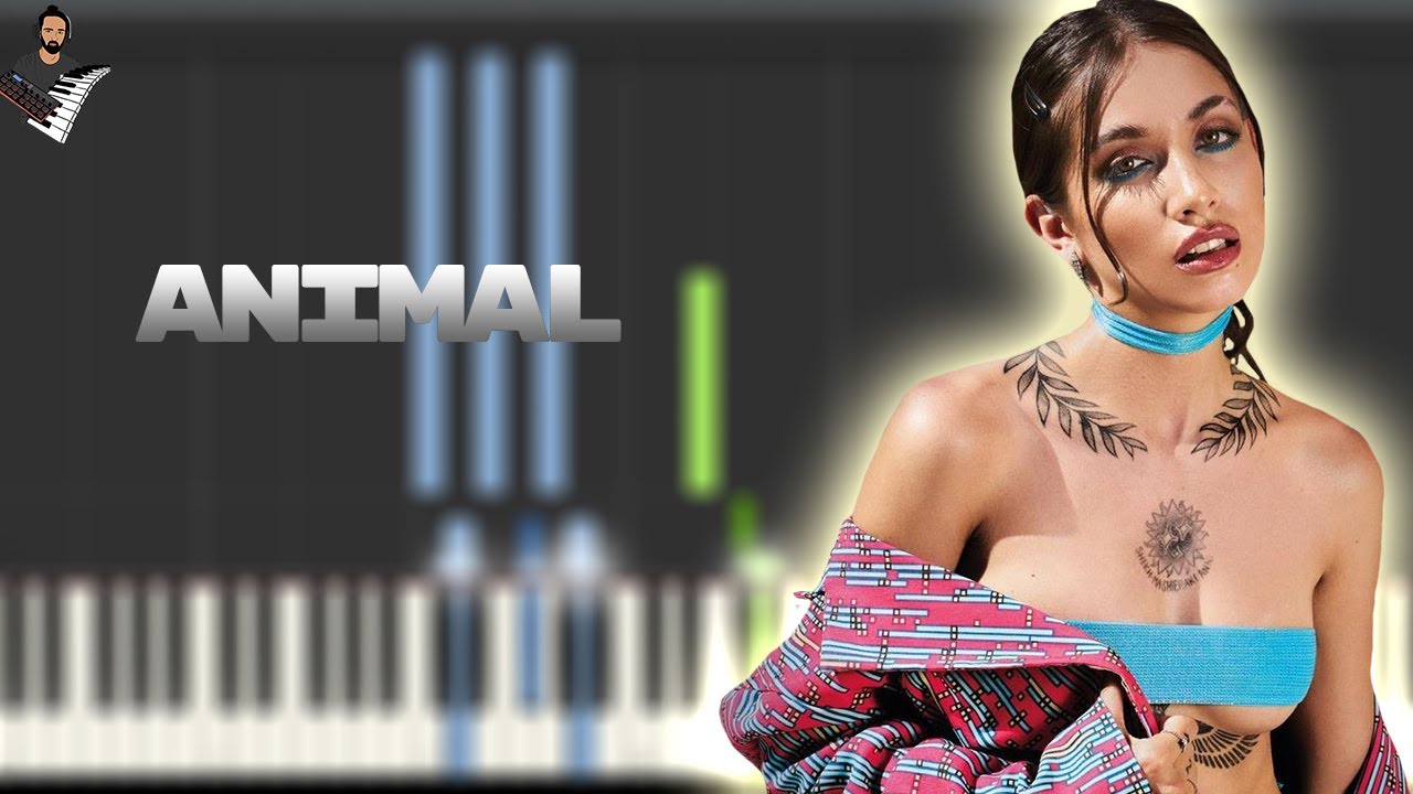 Maria Becerra, Cazzu - ANIMAL | Piano Tutorial + Sheet Music / Karaoke / MIDI by CesarFullHDMusic