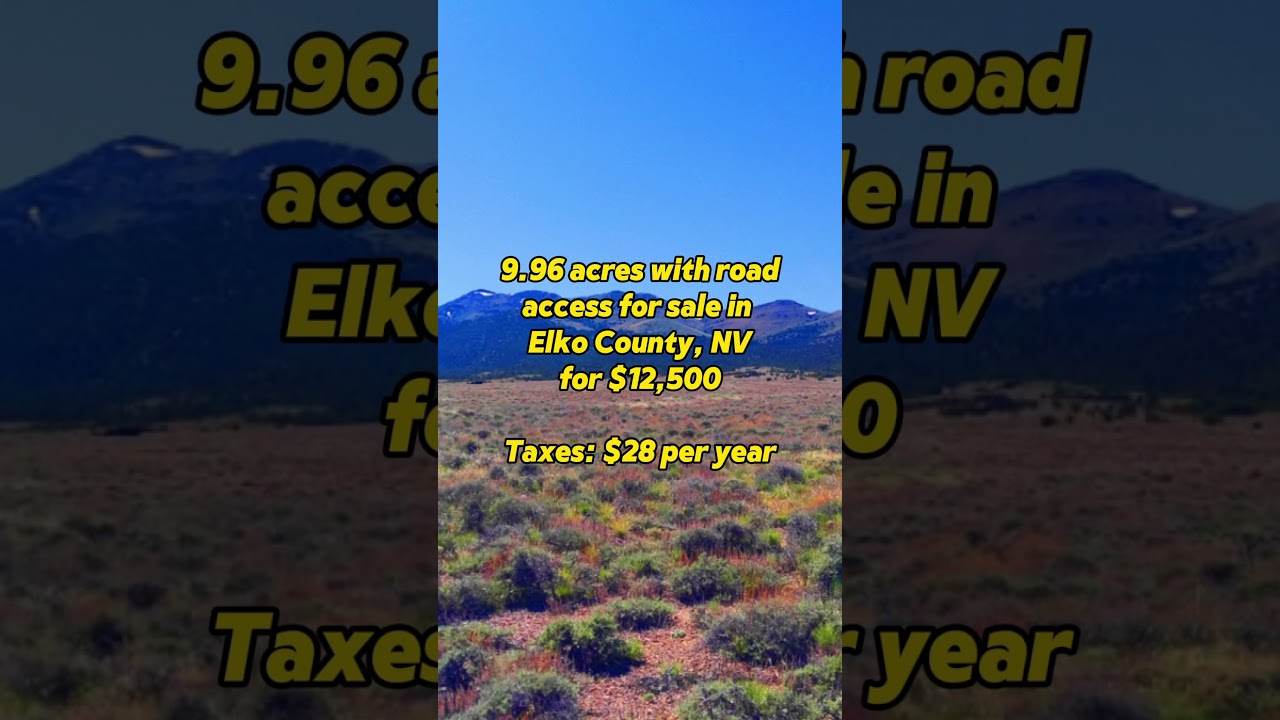 10 acres for sale in Nevada for $12500 #realestate #foryou #land #property #shorts #fyp #usa #sale