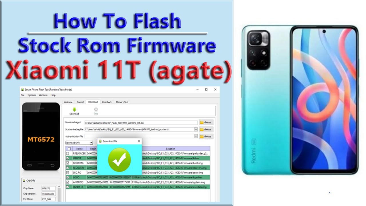 How To Flash Xiaomi 11T (mtk) With Free Sp Flash Tool (Dead Repair) Unlock Hang Fix
