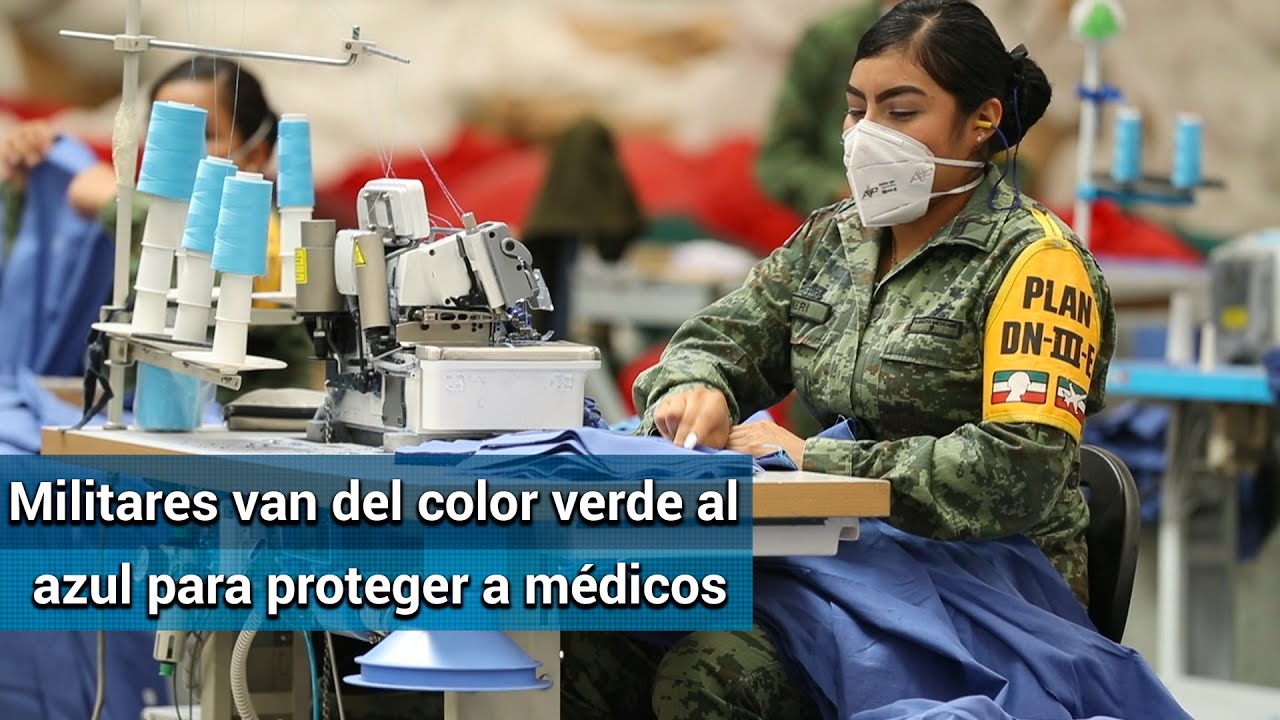 Militares confeccionan uniformes médicos para apoyar lucha contra Covid-19