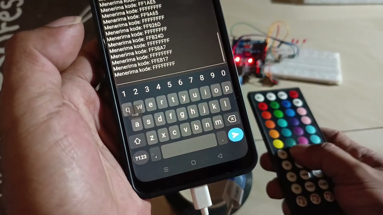 Tutorial membaca serial monitor dengan android untuk mencari hasil nilai irremot