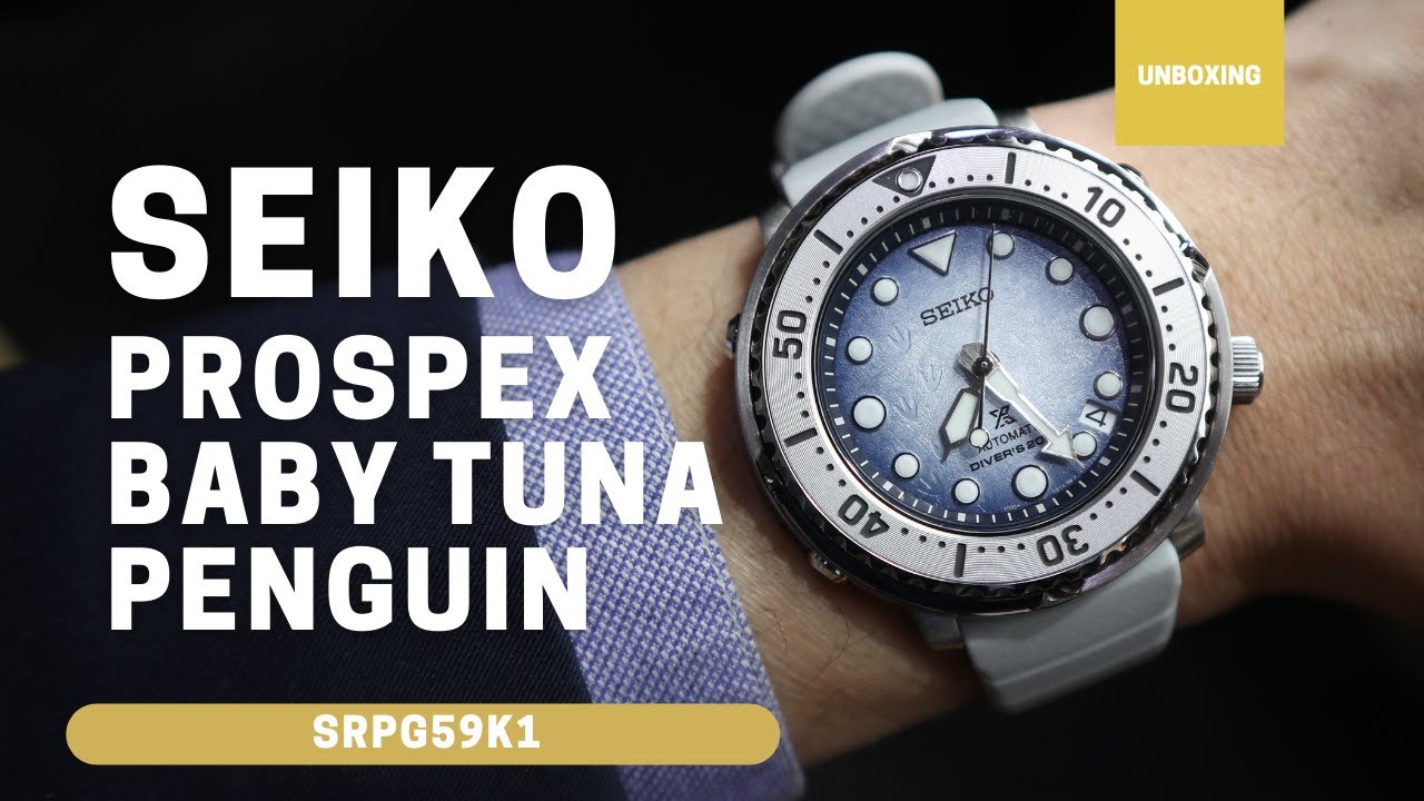 Unboxing Seiko Prospex Baby Tuna PENGUIN SRPG59K1 SRPG59