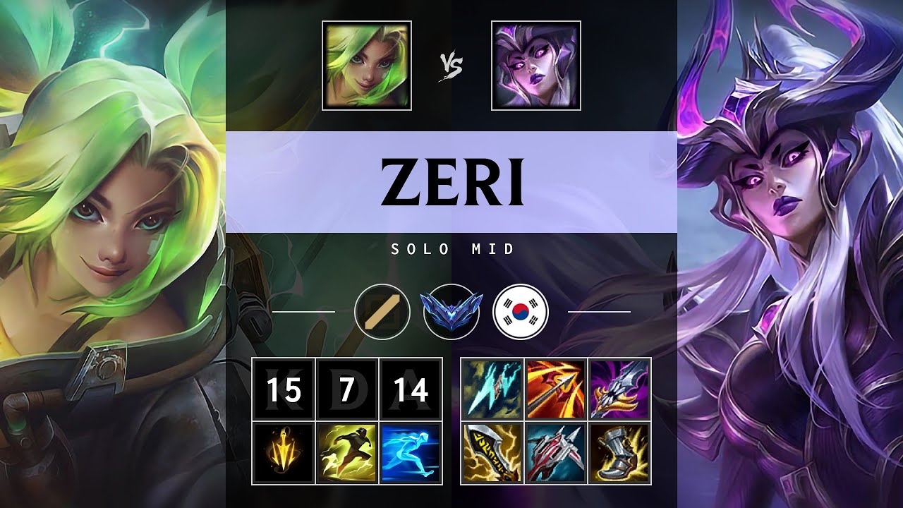 Zeri Mid vs Syndra: Dominating - KR Diamond Patch 25.S1.1
