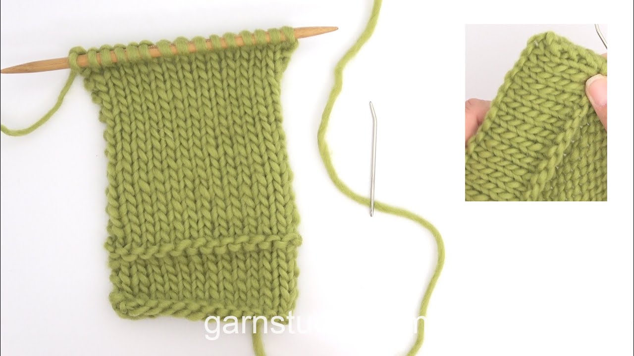 How to knit a folded hem