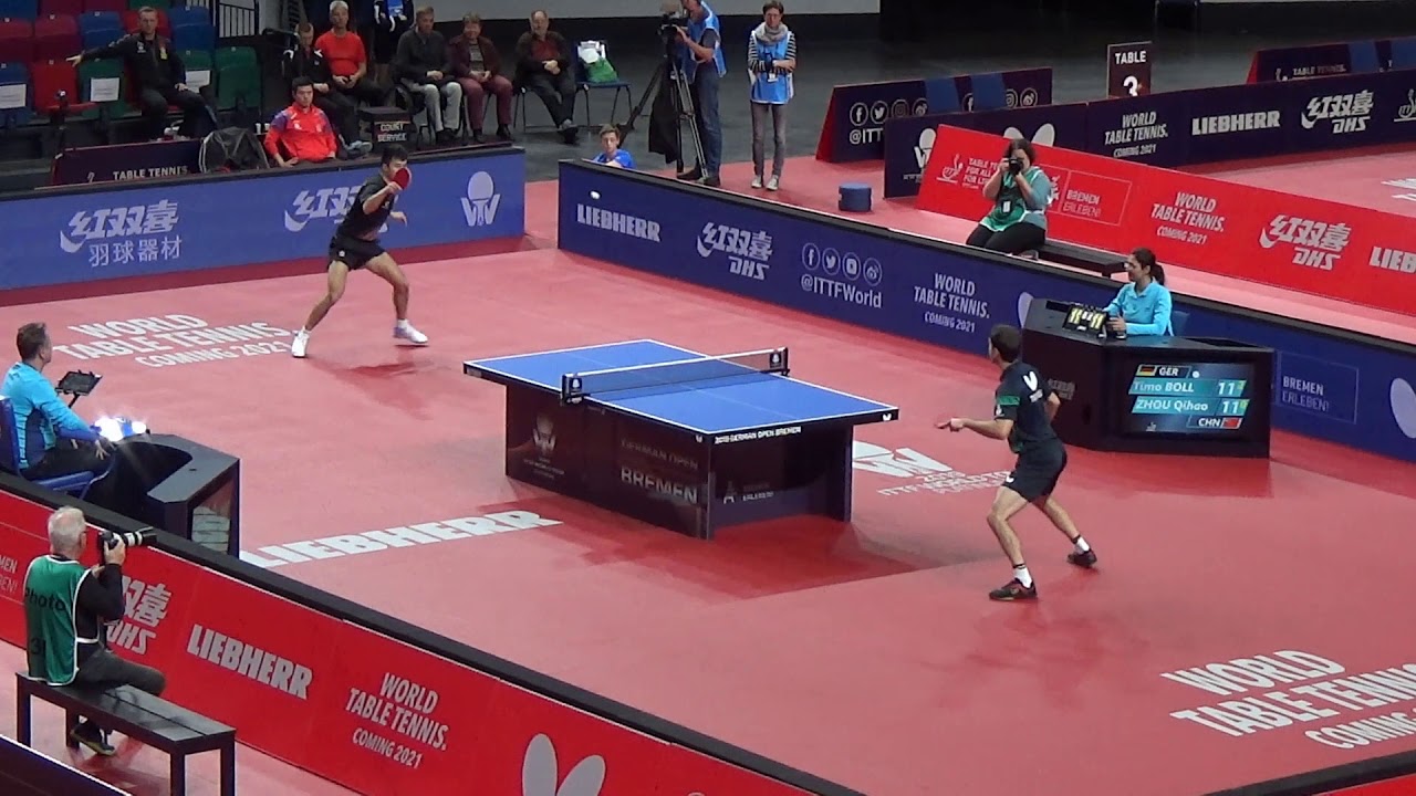 Timo Boll vs Zhou Qihao 2019 ITTF German Open (R32)_Short form_Private