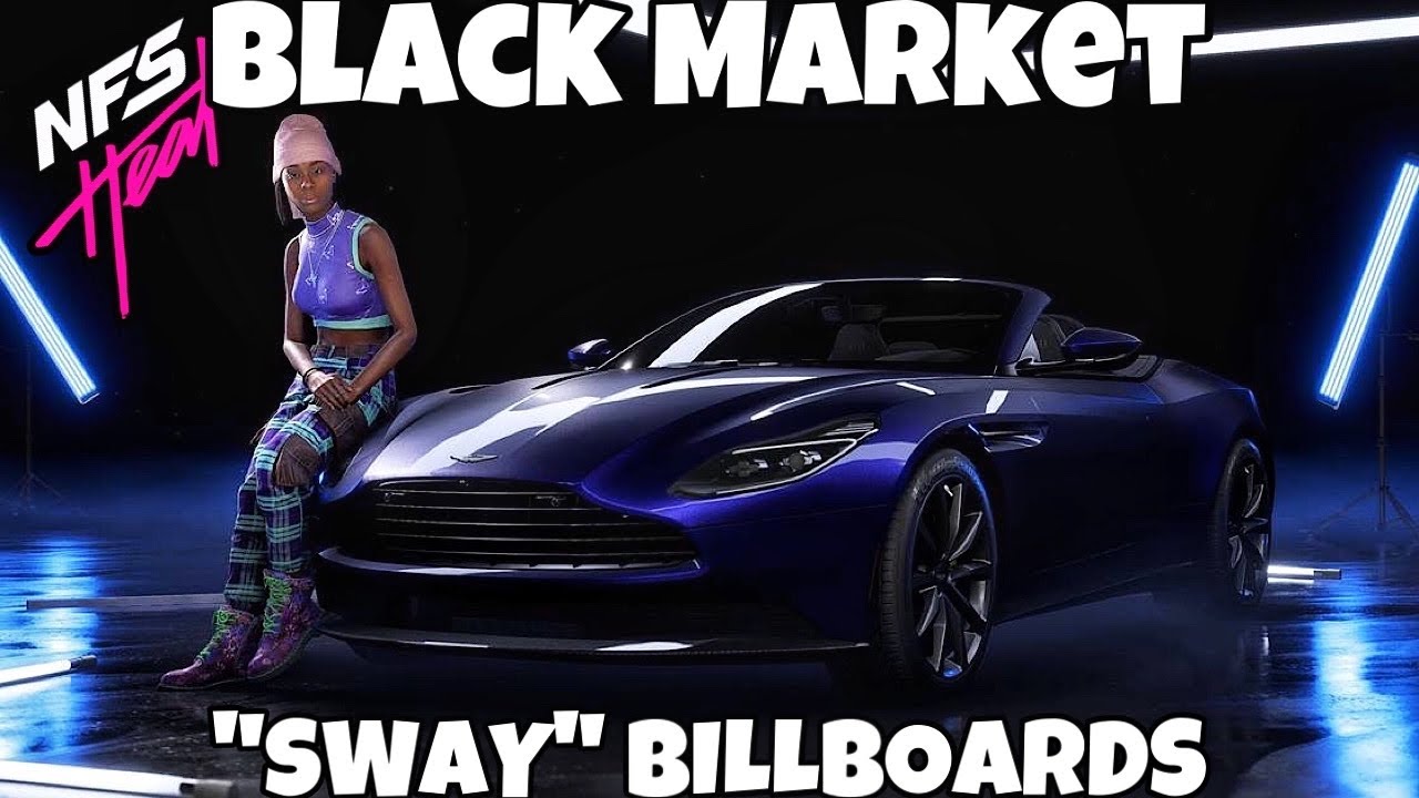 BLACK MARKET “SWAY” EVENT BILLBOARD LOCATIONS FOR THE ASTON MARTIN DB11 (NFS HEAT)