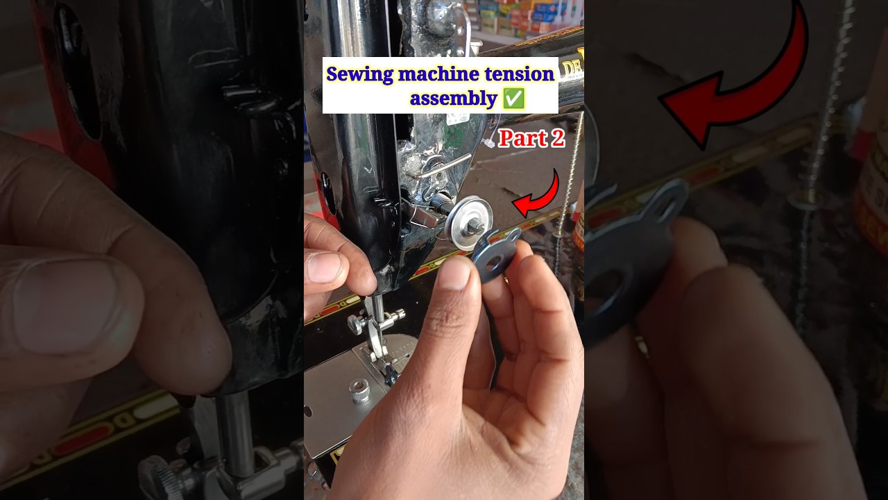 Sewing machine tension assembly || tension setting | umbrella machine tension fiting |#diysewingtips