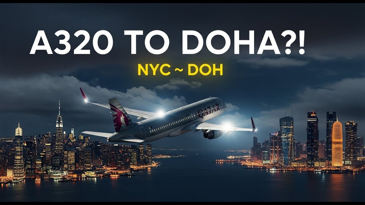 NYC → Doha | Airbus A320 Qatar Airways | Microsoft Flight Simulator