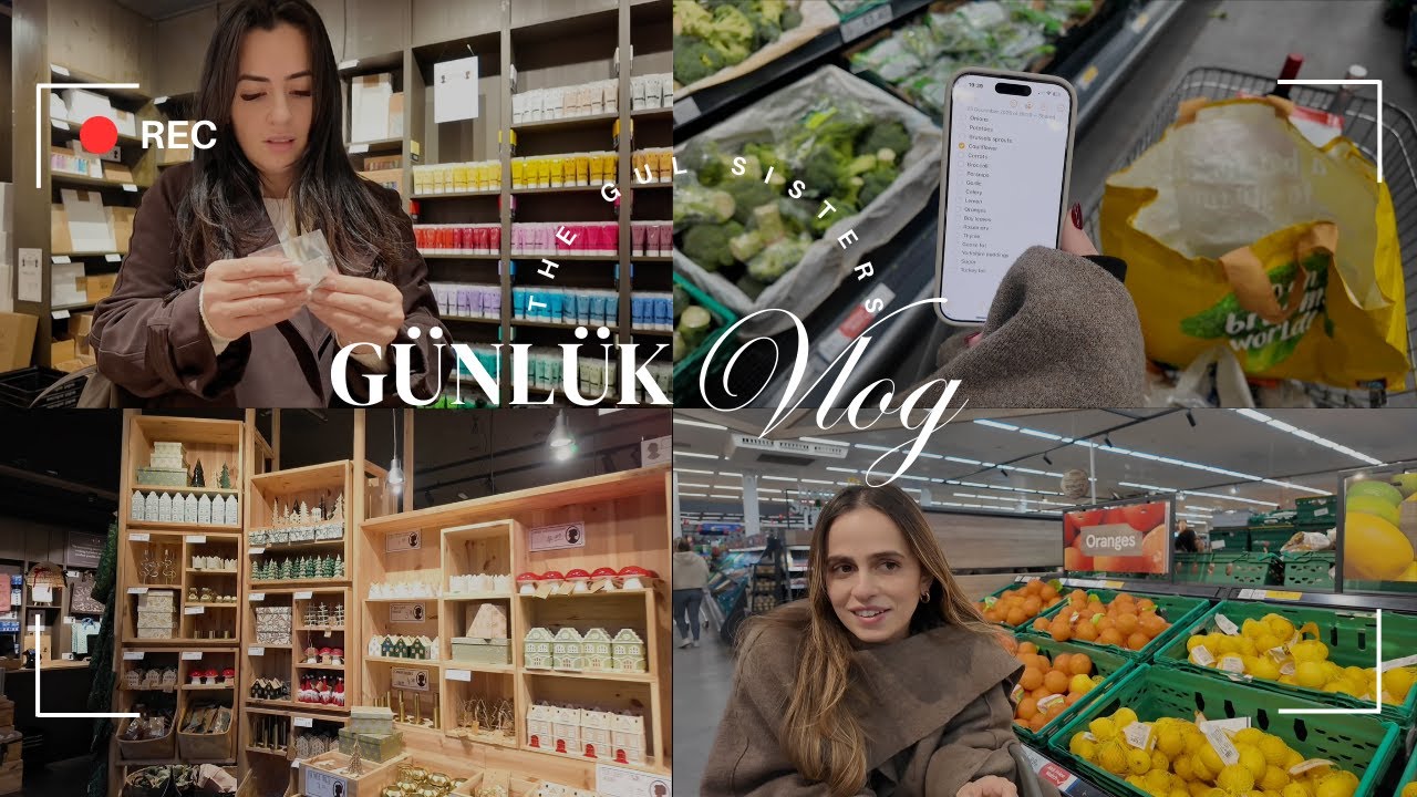 Alışveriş Vlog 🛍️ İngiltere’de Noel yemeği hazırlıkları #günlükvlog #ingiltere
