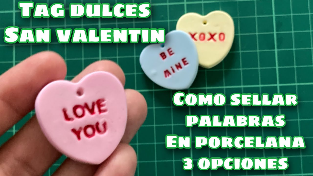 Cómo estampar palabras en porcelana fría | 3 formas con sellos comprados y caseros (San Valentín)