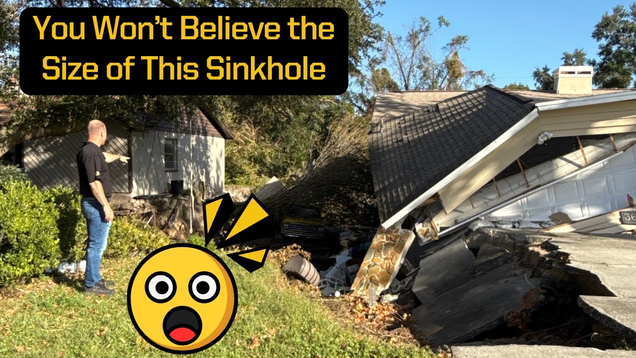 A Massive Cover Collapse Sinkhole Opened Up Between These Homes