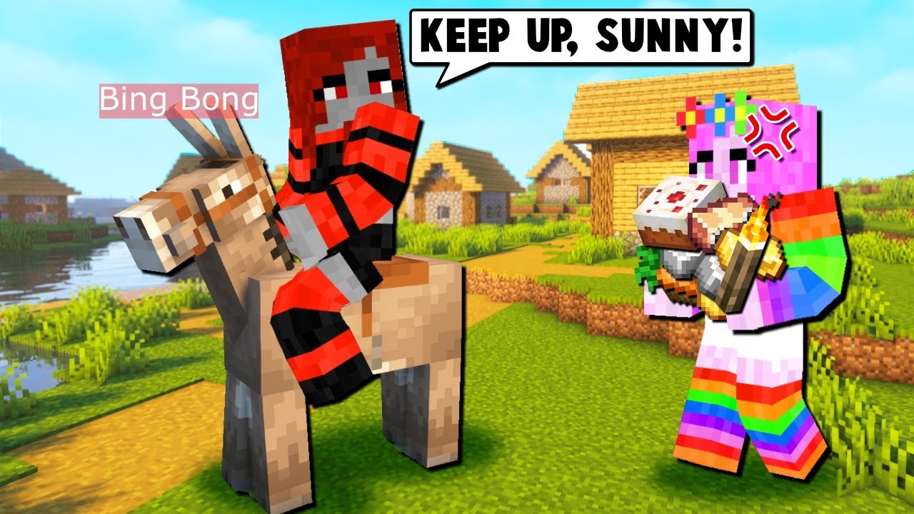 We FOUND A VILLAGE And Got A NEW PET DONKEY In MINECRAFT! (EP 4)