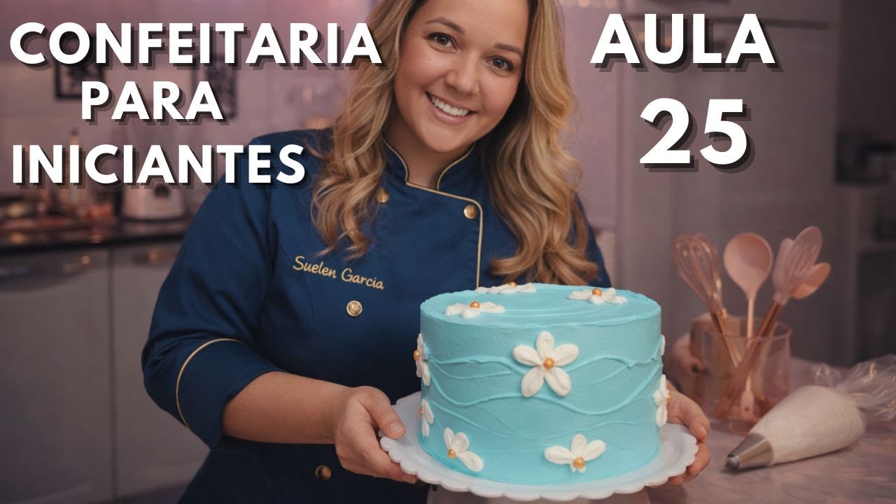 COMO DECORAR BOLO COM CHANTILLY | WAVE CAKE + MARGARIDAS