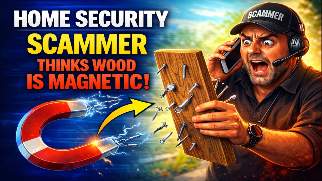 Home Security Scammer Thinks Wood is Magnetic