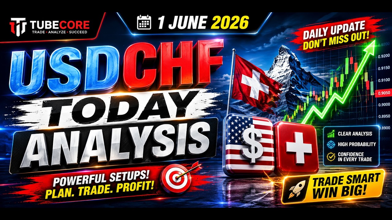 Анализ USDCHF на сегодня | Торговля на Форекс в режиме реального времени | 1 июня 2026 г.