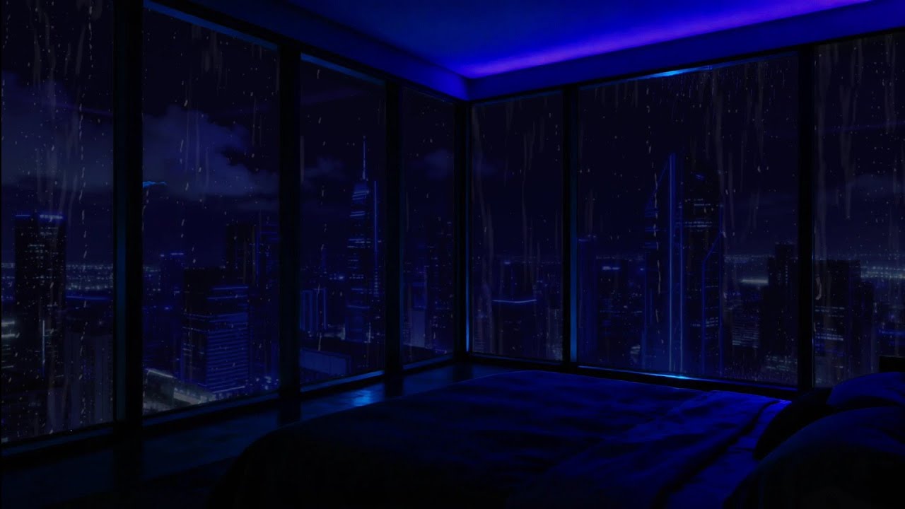 Steady Night Rain Outside the Window | Background Noise for Sleep Focus Work Study and Quiet Nights