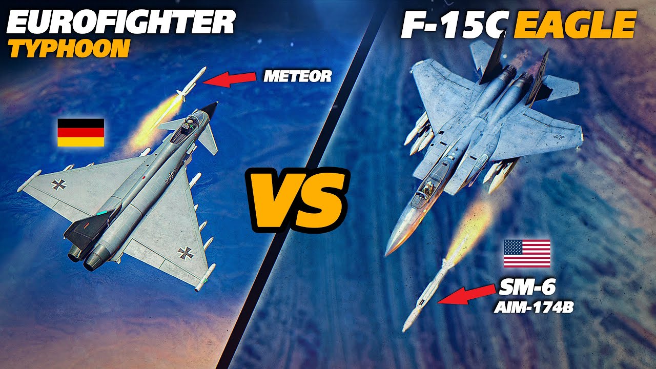 Super Long Range Duel | Meteor Vs SM-6 | Eurofighter Typhoon EF-2000 Vs F-15C Eagle | DCS |