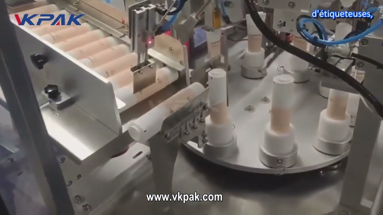 Machine de remplissage et de scellage automatique de tubes cosmétiques à double chambre