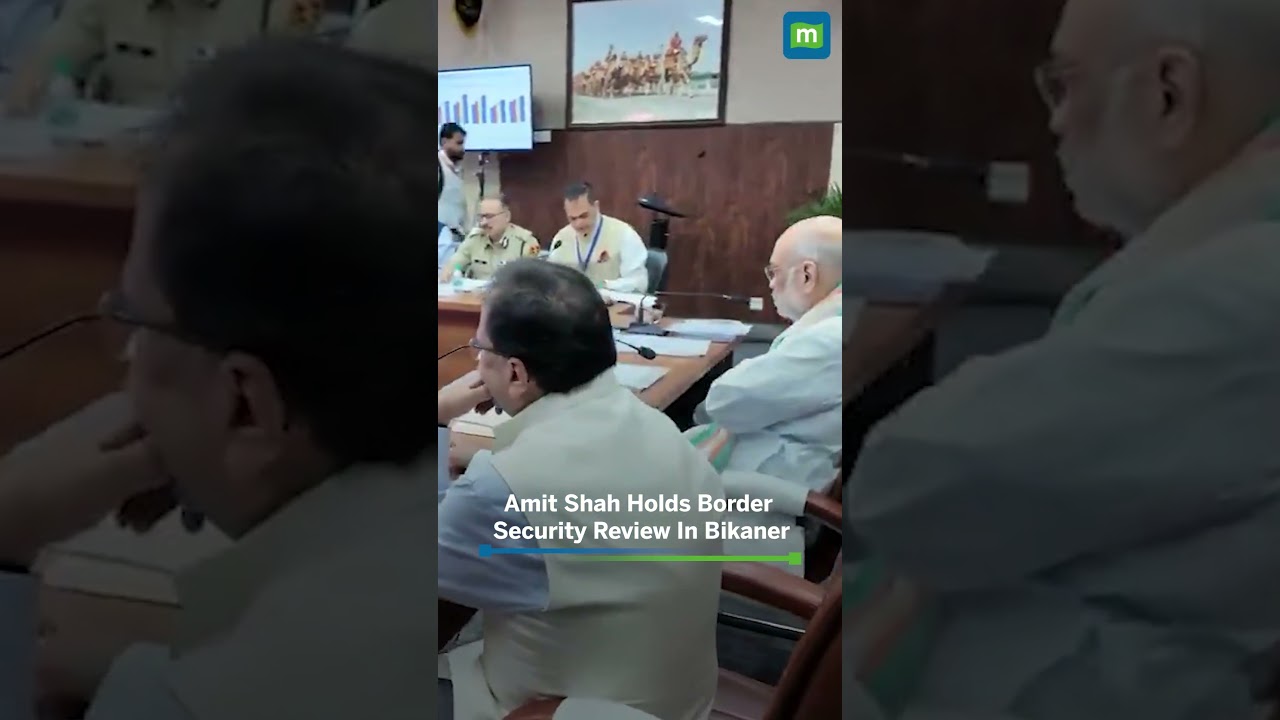 Amit Shah Reviews Border Security In Rajasthan&rsquo;s Bikaner With Top Officials
