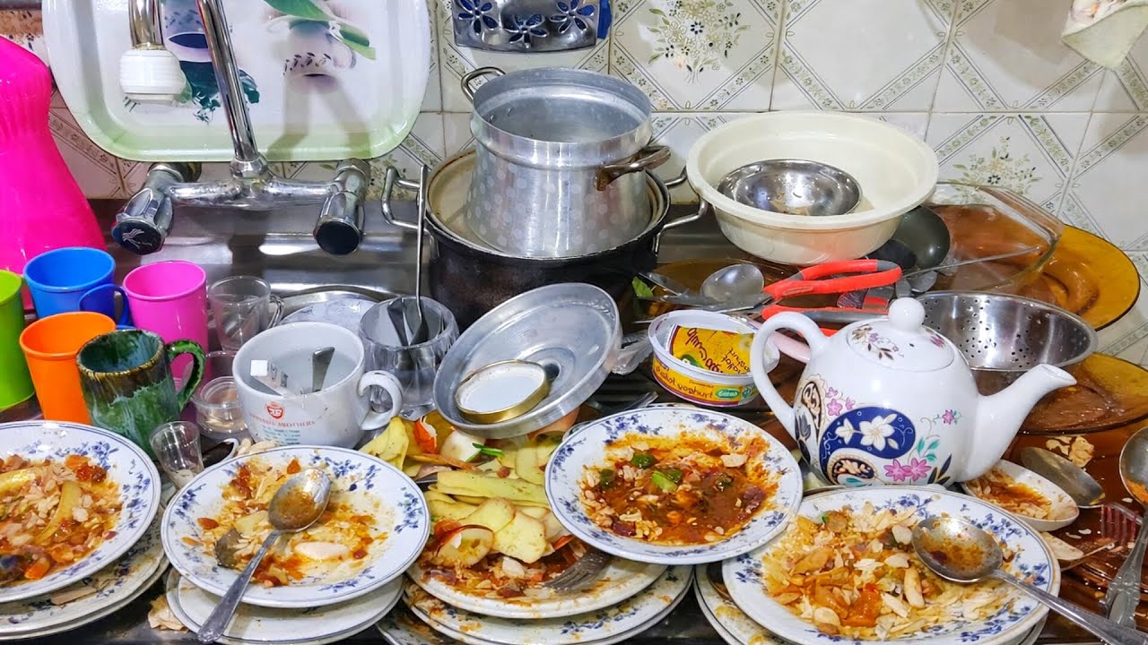 ASMR Dishwashing | |The Mess That Calms Your Mind for Deep Sleep