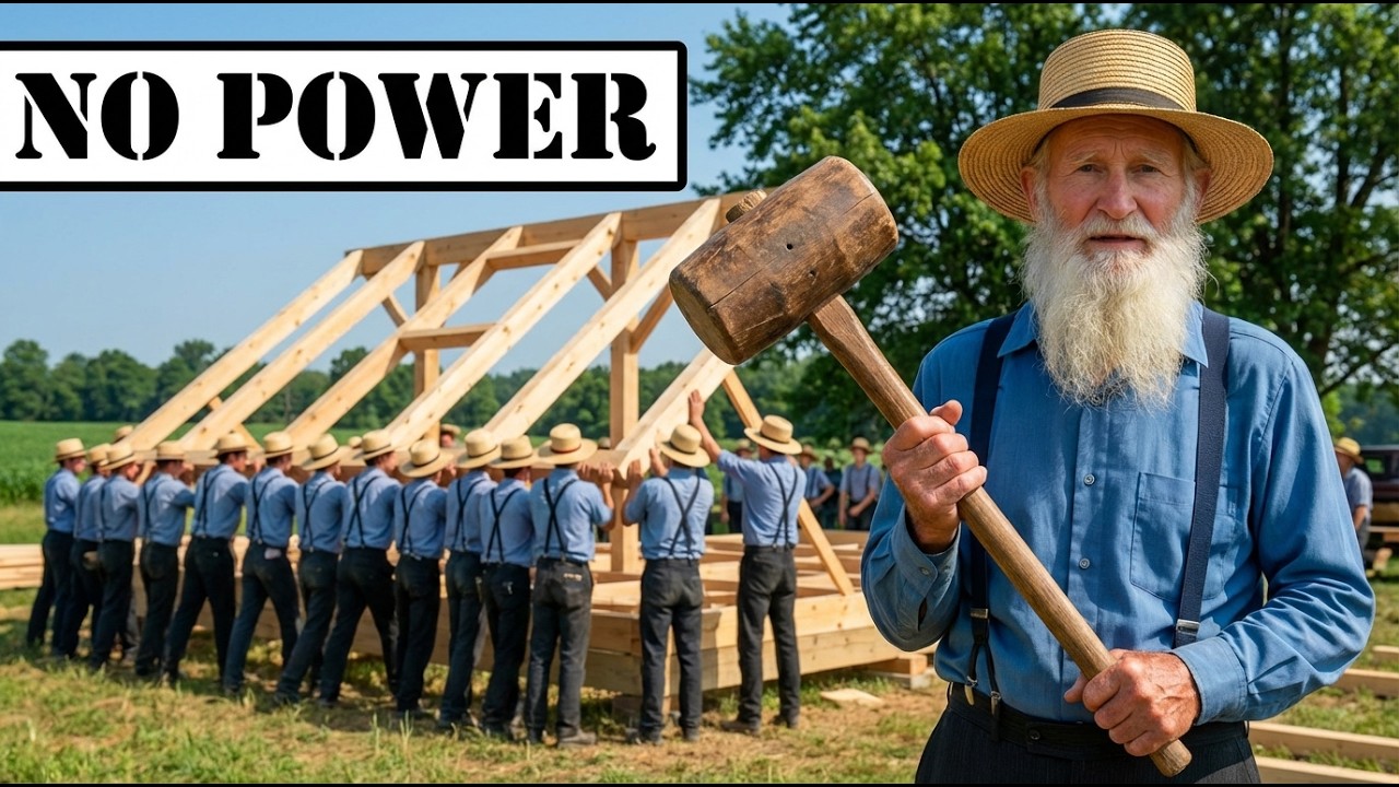 How Amish Build Houses So Fast Without Power Tools