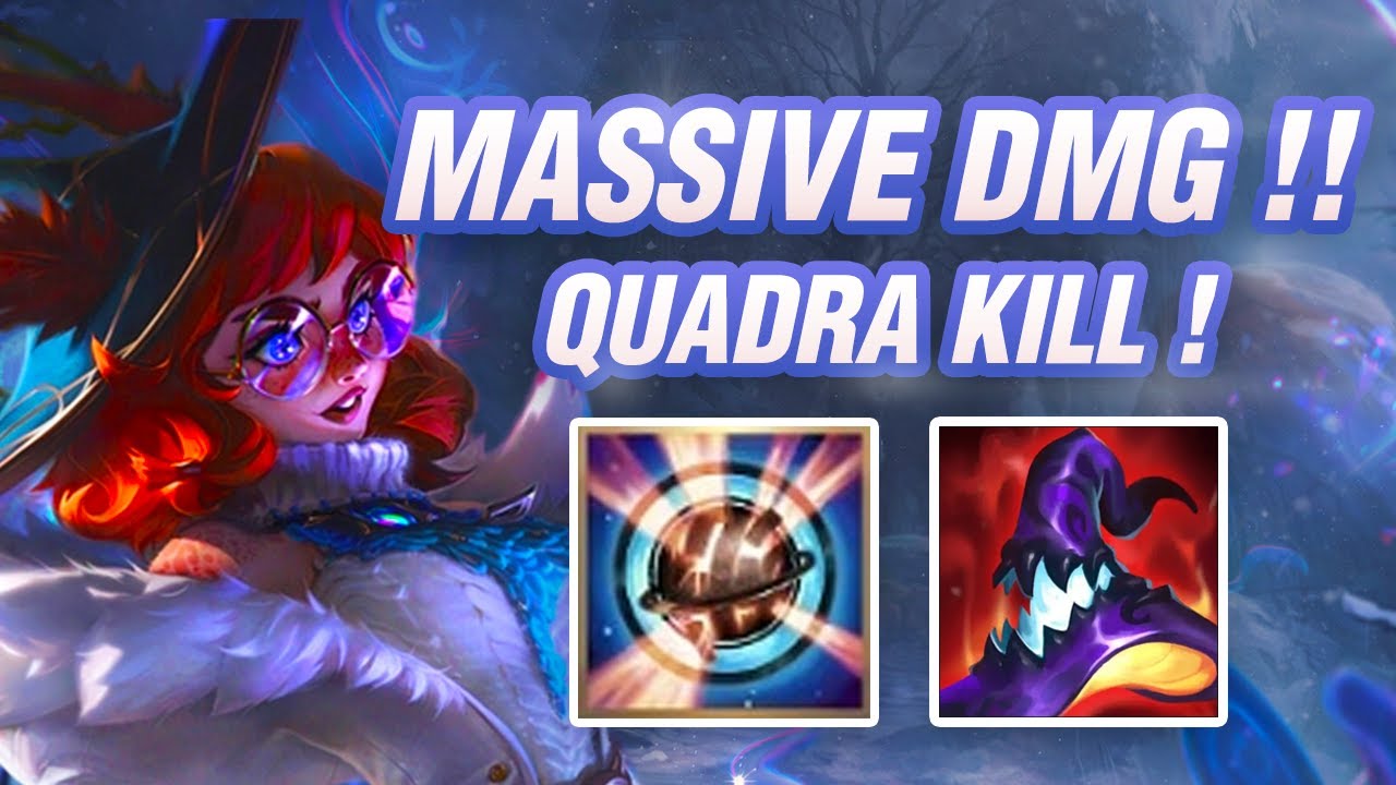 QUADRA KILL !! INSANE TOP RANK BUILD AURORA GAMEPLAY // Wild Rift (Build+Runes)