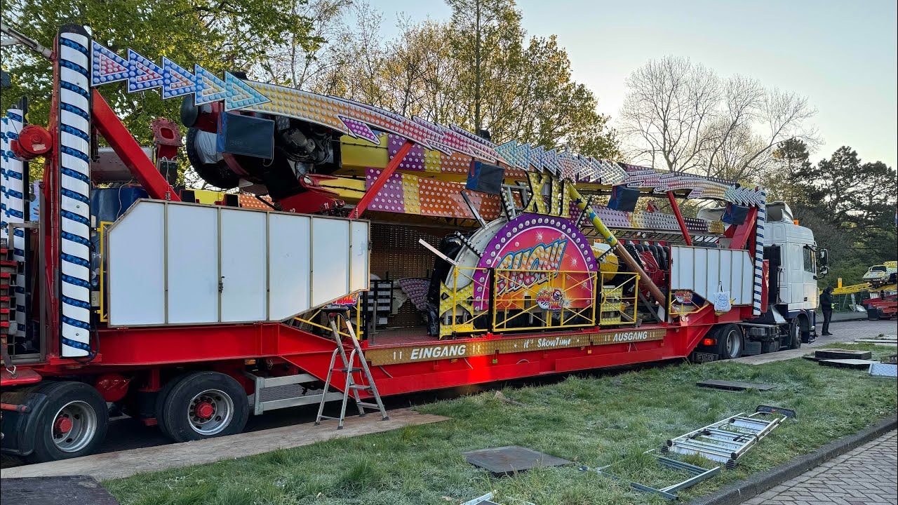 Kermis Haarlem 2024 Transport en opbouw Zaanenlaan Deel 2