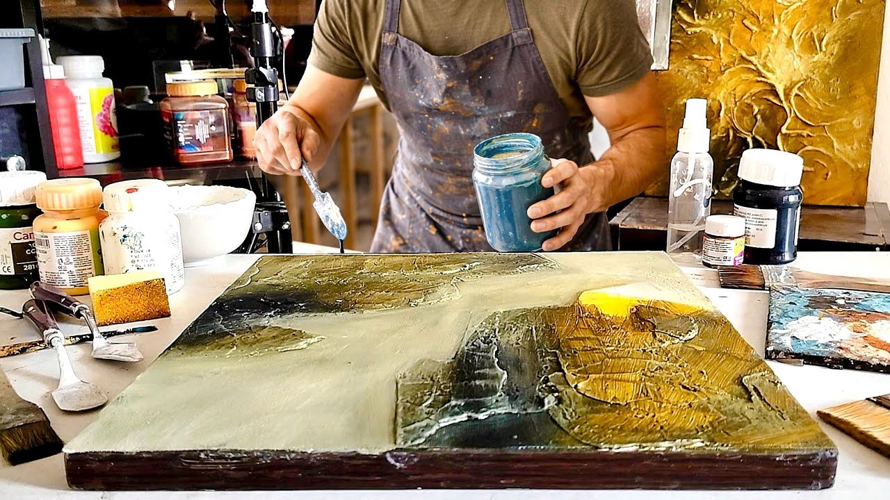 Texture Mastery: Creating Earthy Abstracts with Unique Acrylic Techniques 