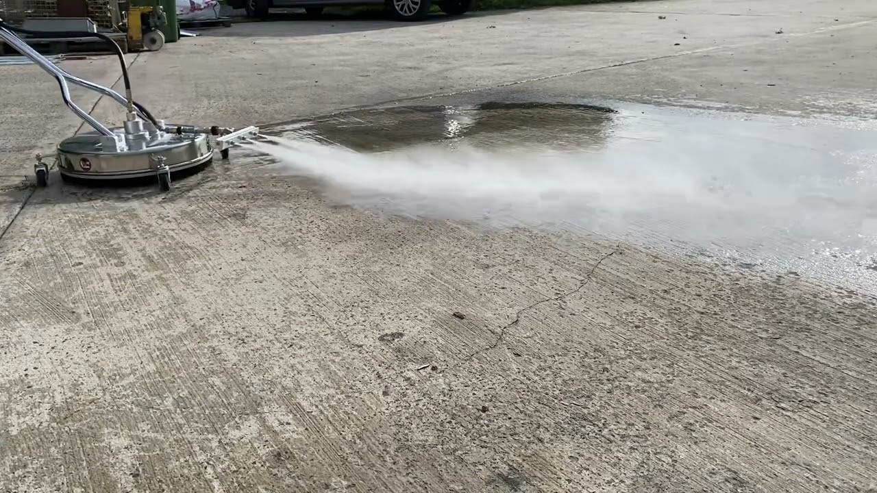 New 22 inch flat surface cleaner with adjustable angle front spray boom by jetmac @ jetmac