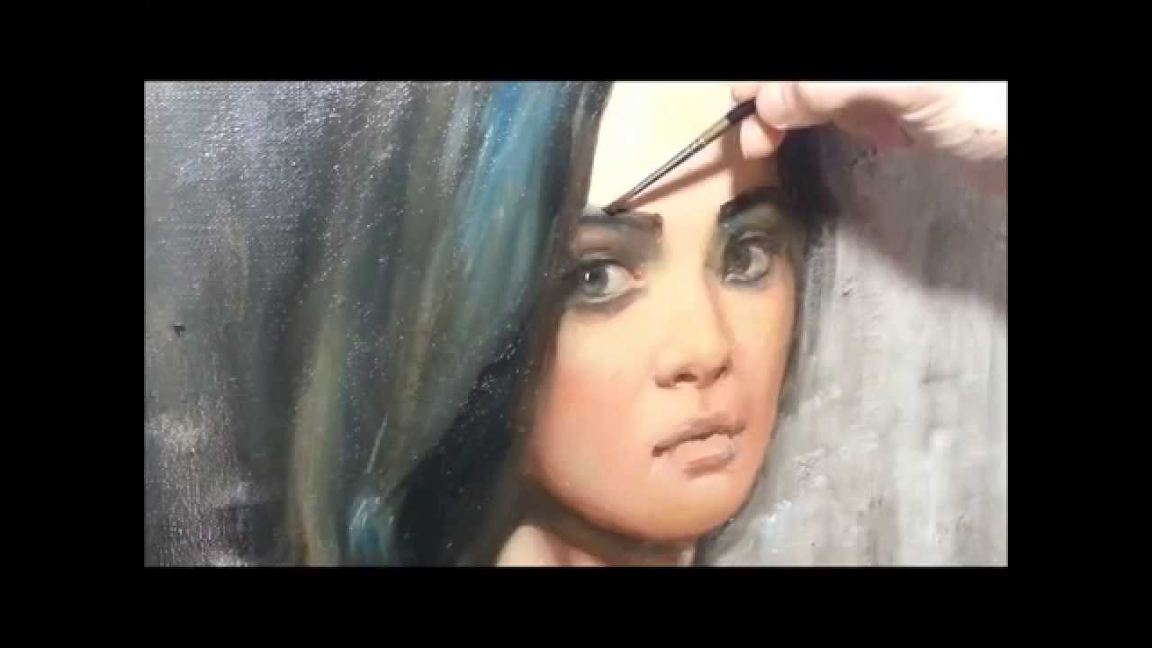How To Paint Girl Portrait. Process Of Creating By Sergey Gusev.