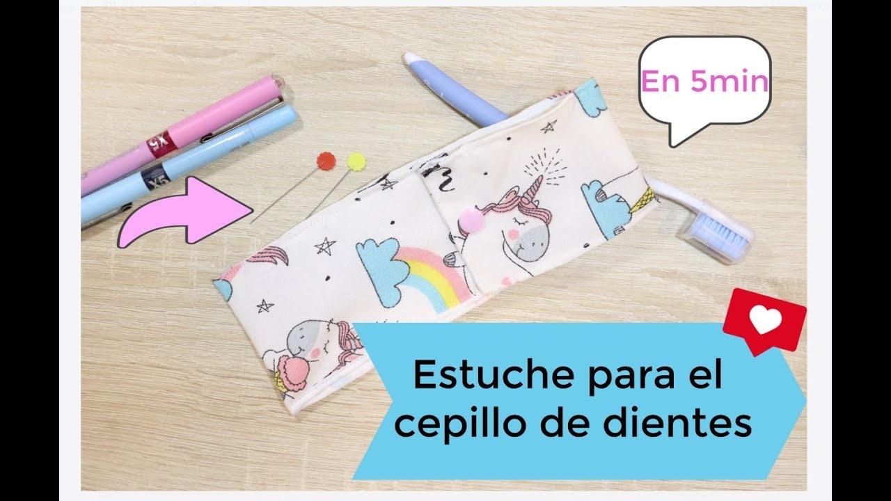 Cómo hacer un estuche para cepillo y pasta de dientes en 5minutos | DIY Tutorial de costura fácil