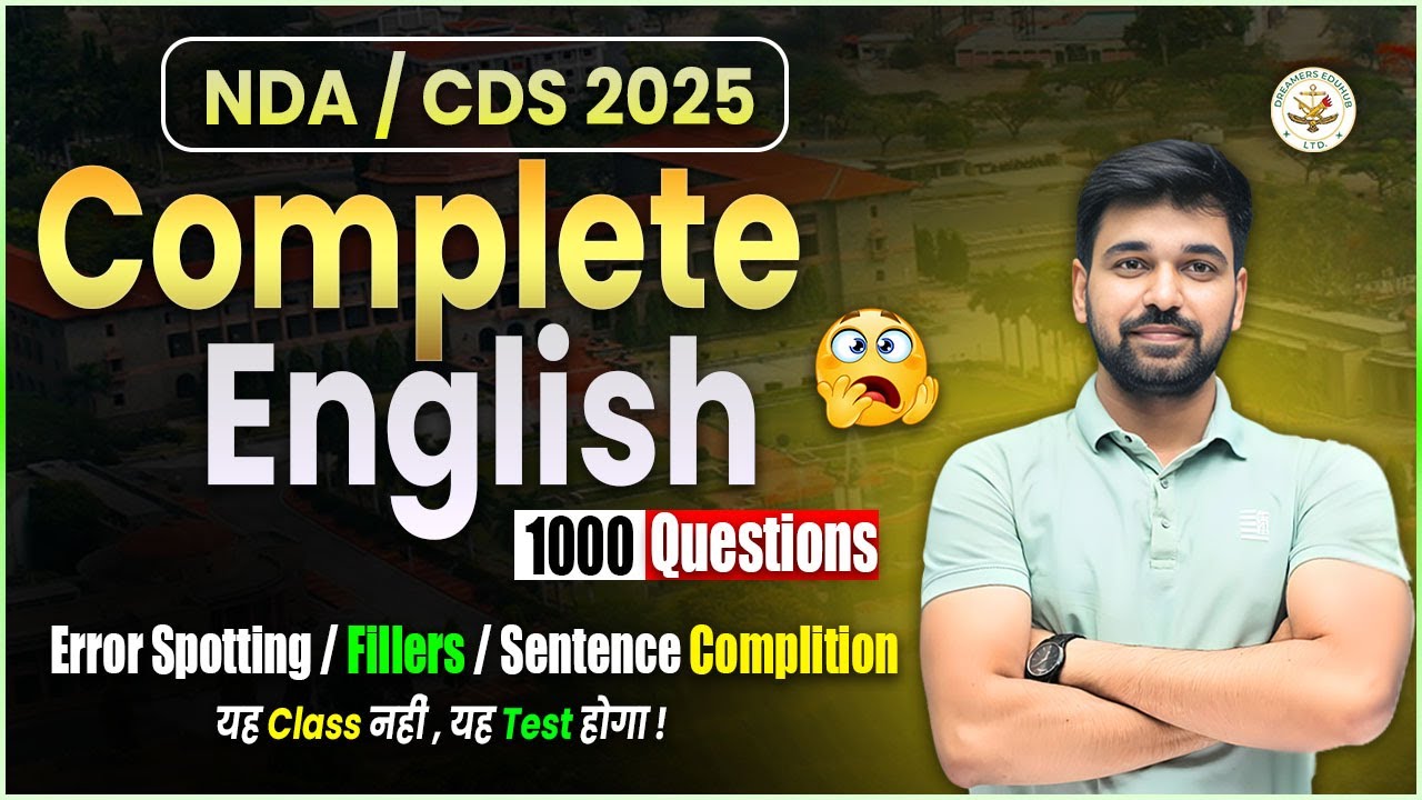 NDA English | Error Spotting | Complete English | NDA 1 2025 | CDS 1 2025 | Anuj Sir | #nda12025