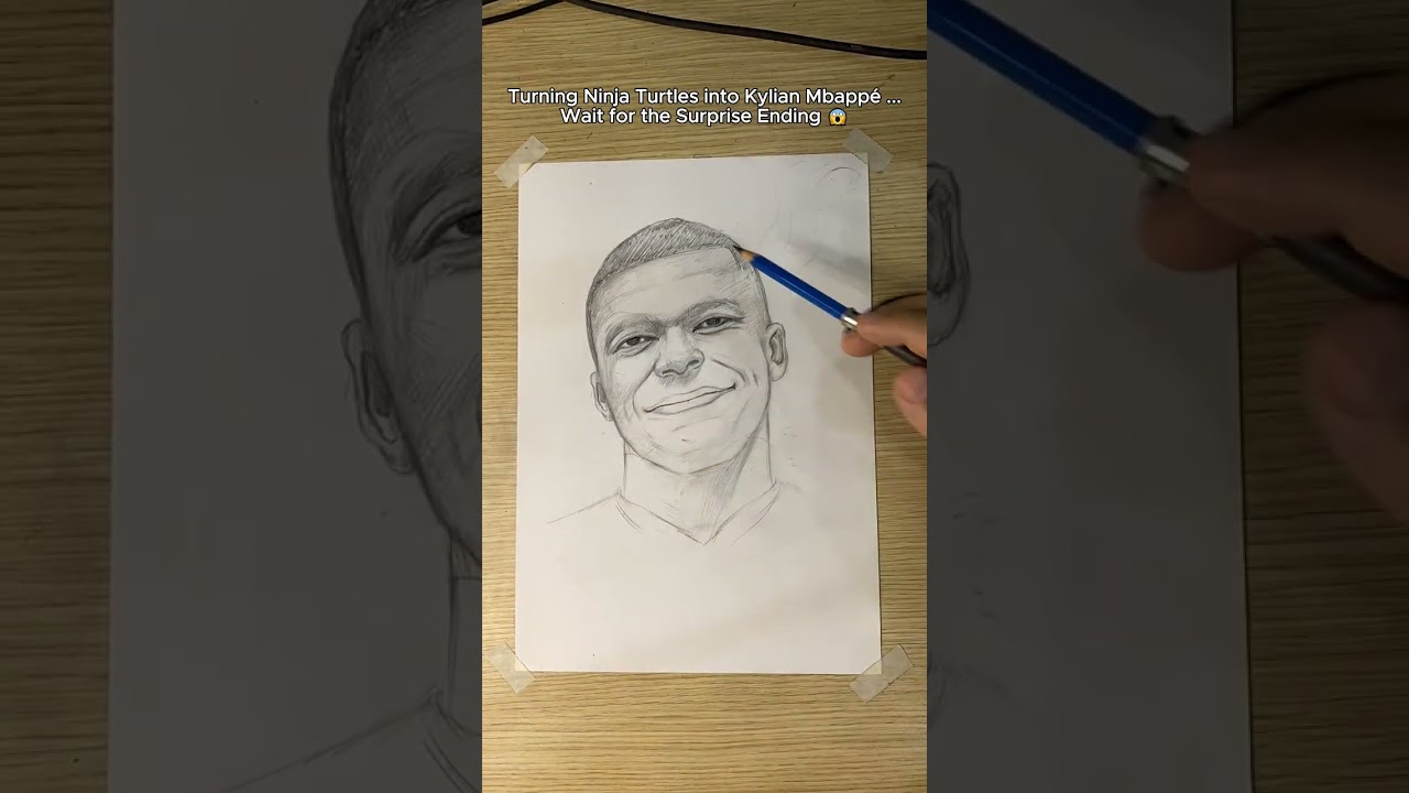 🎨⚽Turning Ninja Turtles into Kylian Mbappé | Sketch