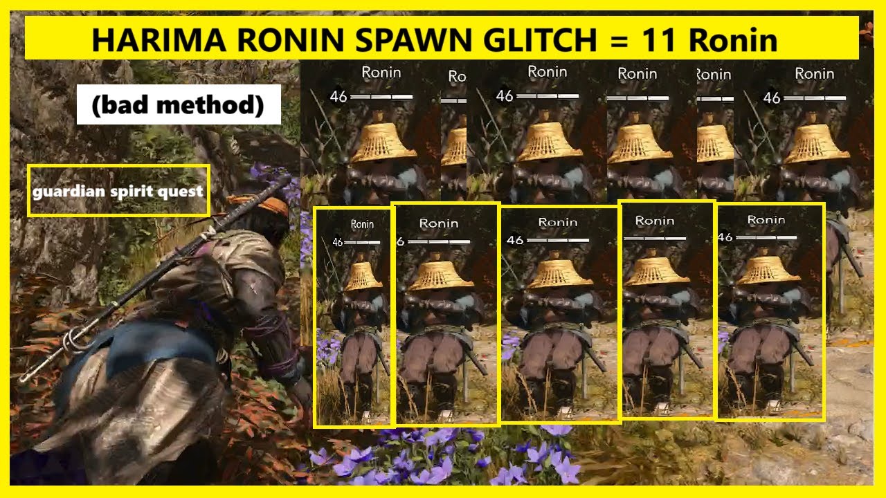 11 Harima Ronin SPAWN GLITCH (BAD METHOD) kill #harima ronin Guardian Spirit Assassins Creed Shadows