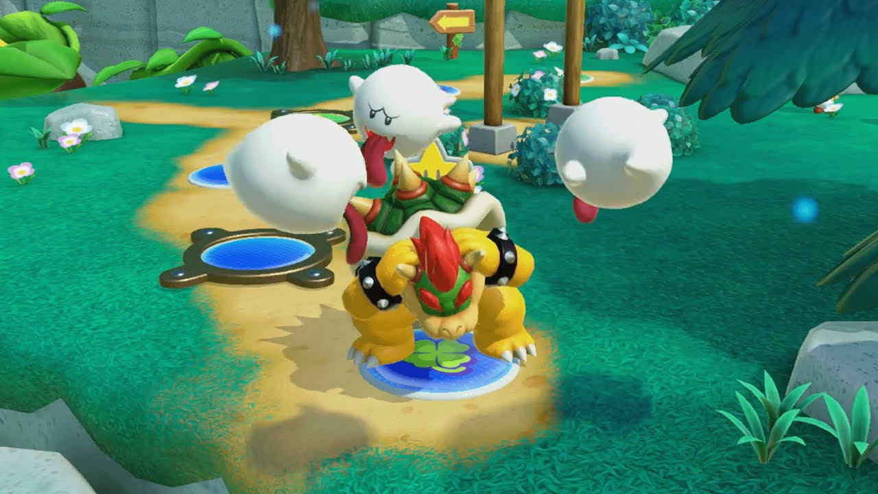 Super Mario Party Jamboree - Luigi vs Koopa vs Bowser vs Shy Guy - Mega Wiggler's Tree Party