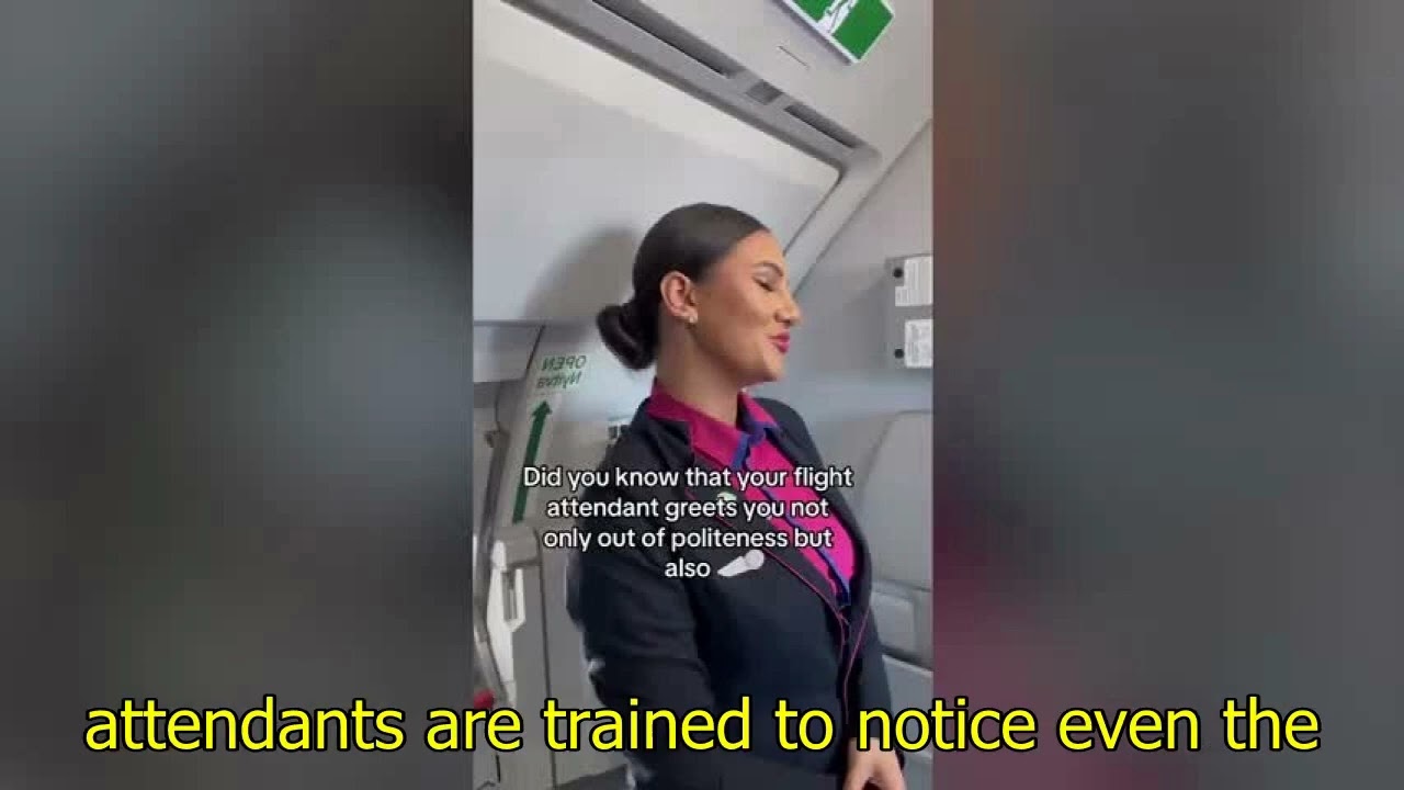 The real reason flight attendant always says a friendly 'Hello' as you board plane