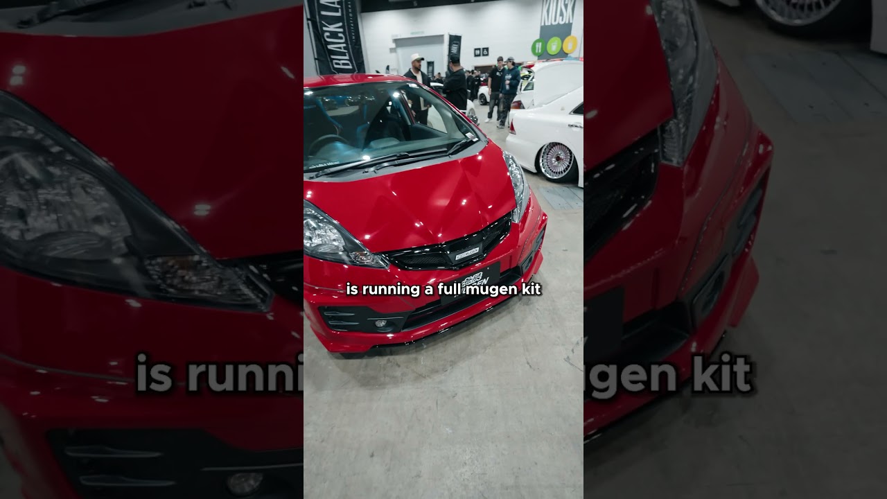 full mugen Honda jazz, honestly a red one might look good next to my eg6.🤯 #honda #hondajazz #mugen