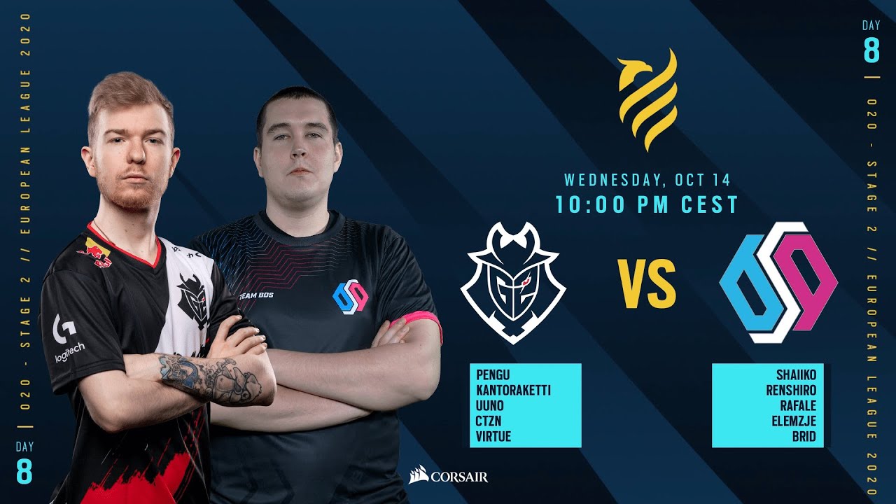 G2 Esports vs BDS Esport // Rainbow Six European league 2020 - Stage 2 - Playday #8
