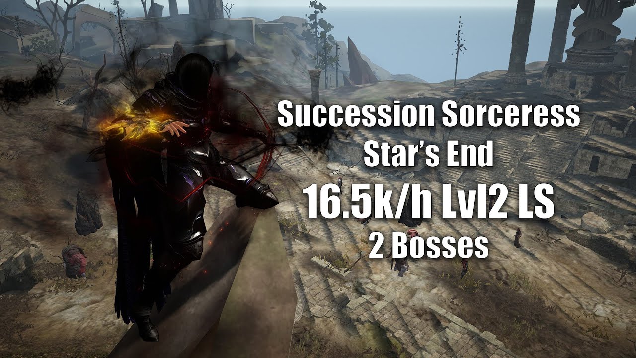 BDO Succession Sorceress - Star's End 16.5k/h Lvl2 LS - 2 Bosses