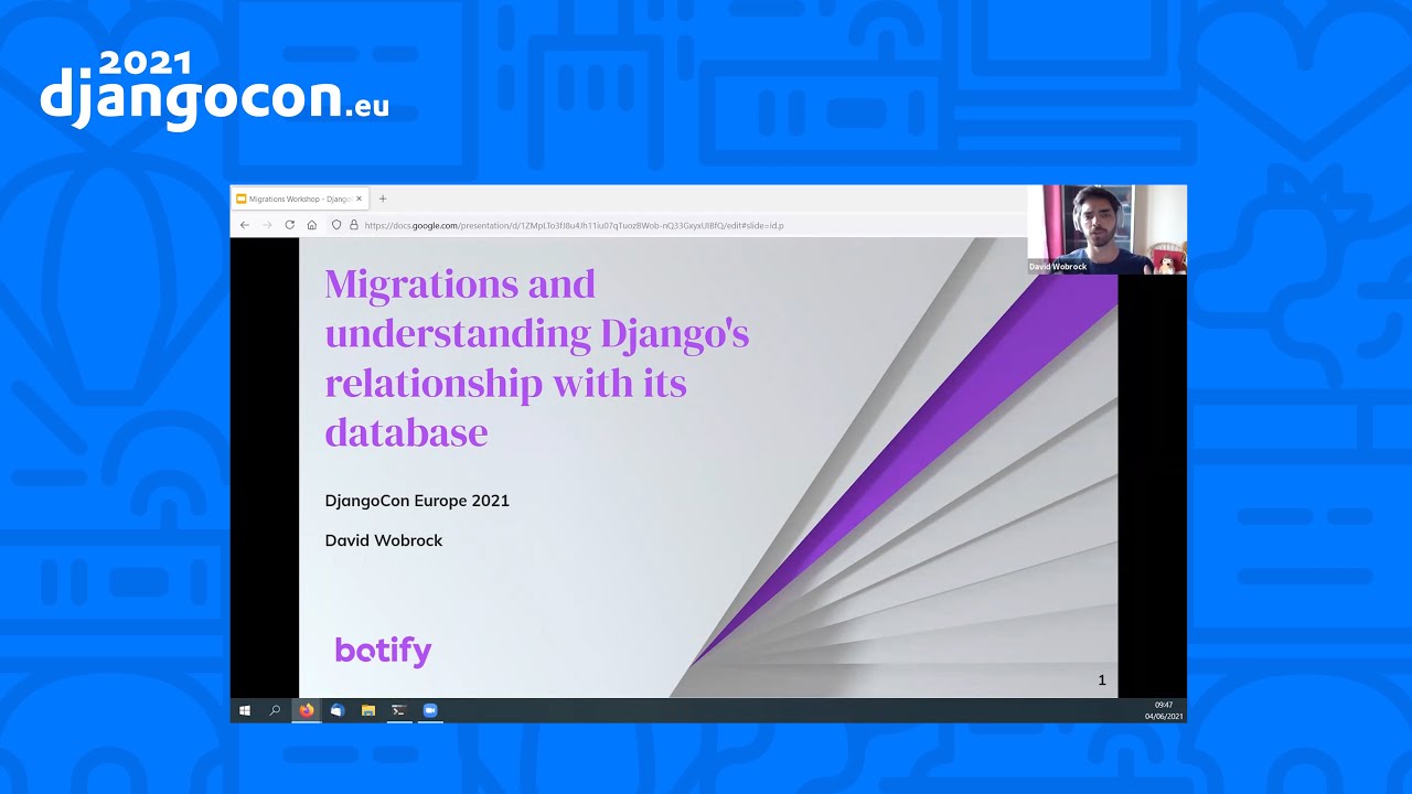 DjancoCon 2021 WorkShop |  Migrations and understanding Django's relationship with its database