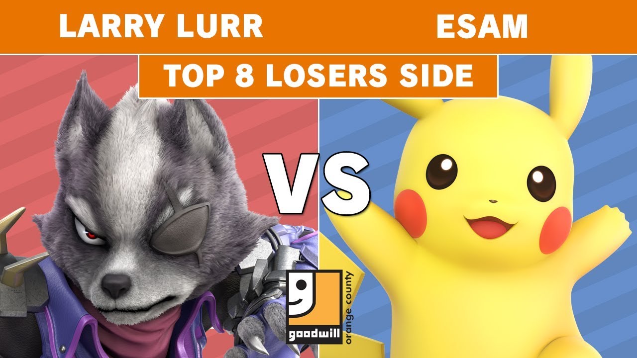 Goodwill $10k Charity Invitational - T1 | Larry Lurr (Wolf) Vs. PG | ESAM (Pikachu) Losers Top 8