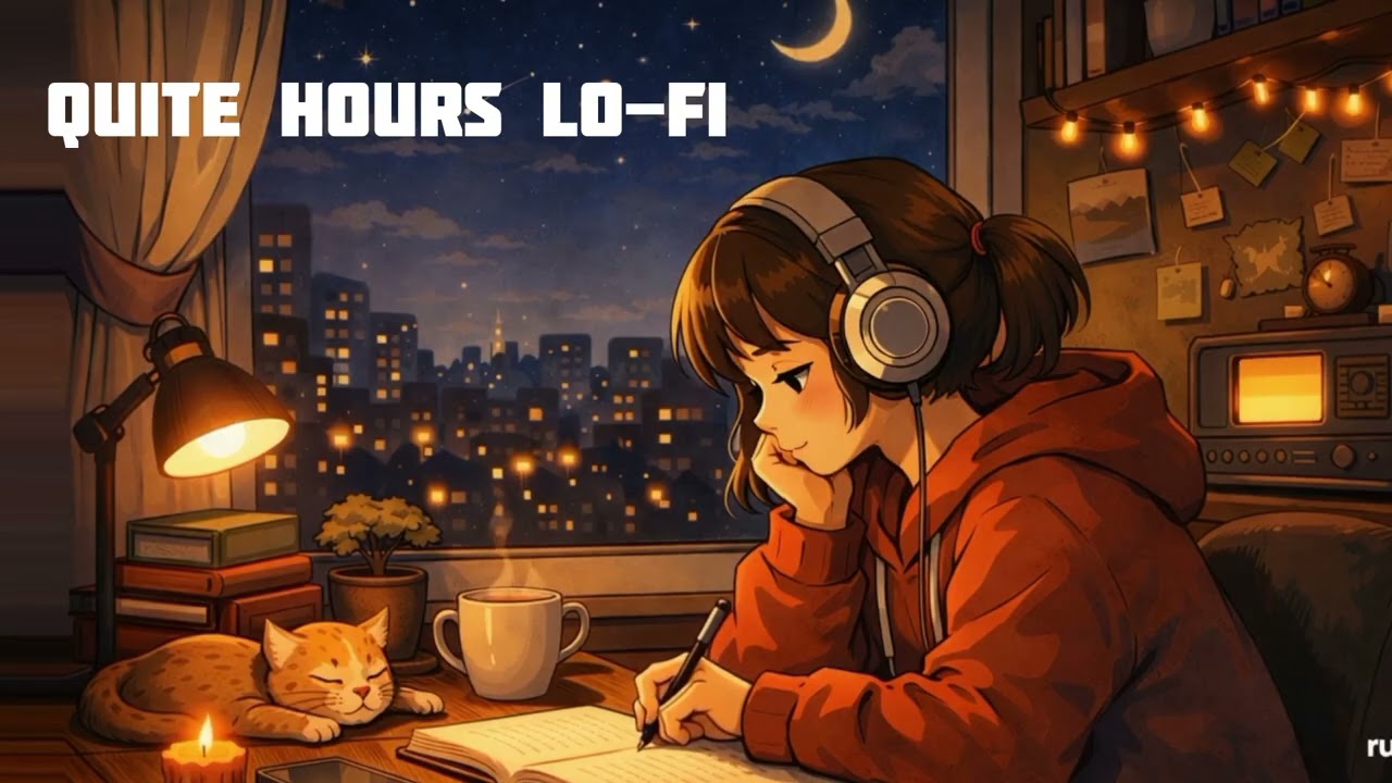 Late Night Study & Chill ☕ | Relaxing Lo-Fi Beats for Focus & Sleep