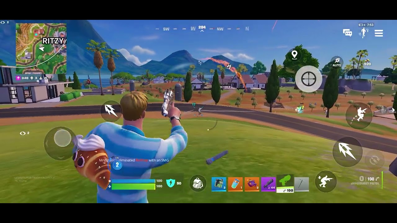 Playing Fortnite Mobile