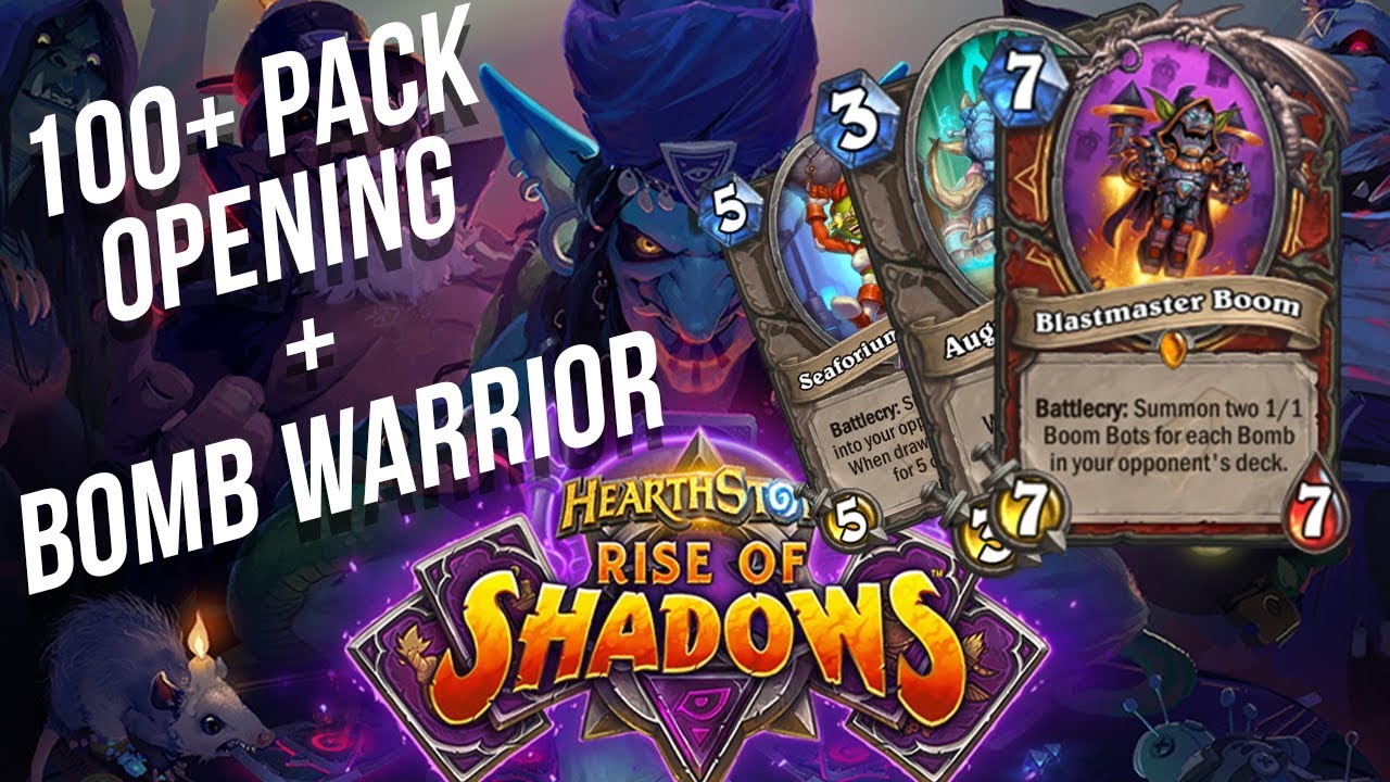 Rise of Shadows #Day1 - 100 Packs and Bomb Warrior Action