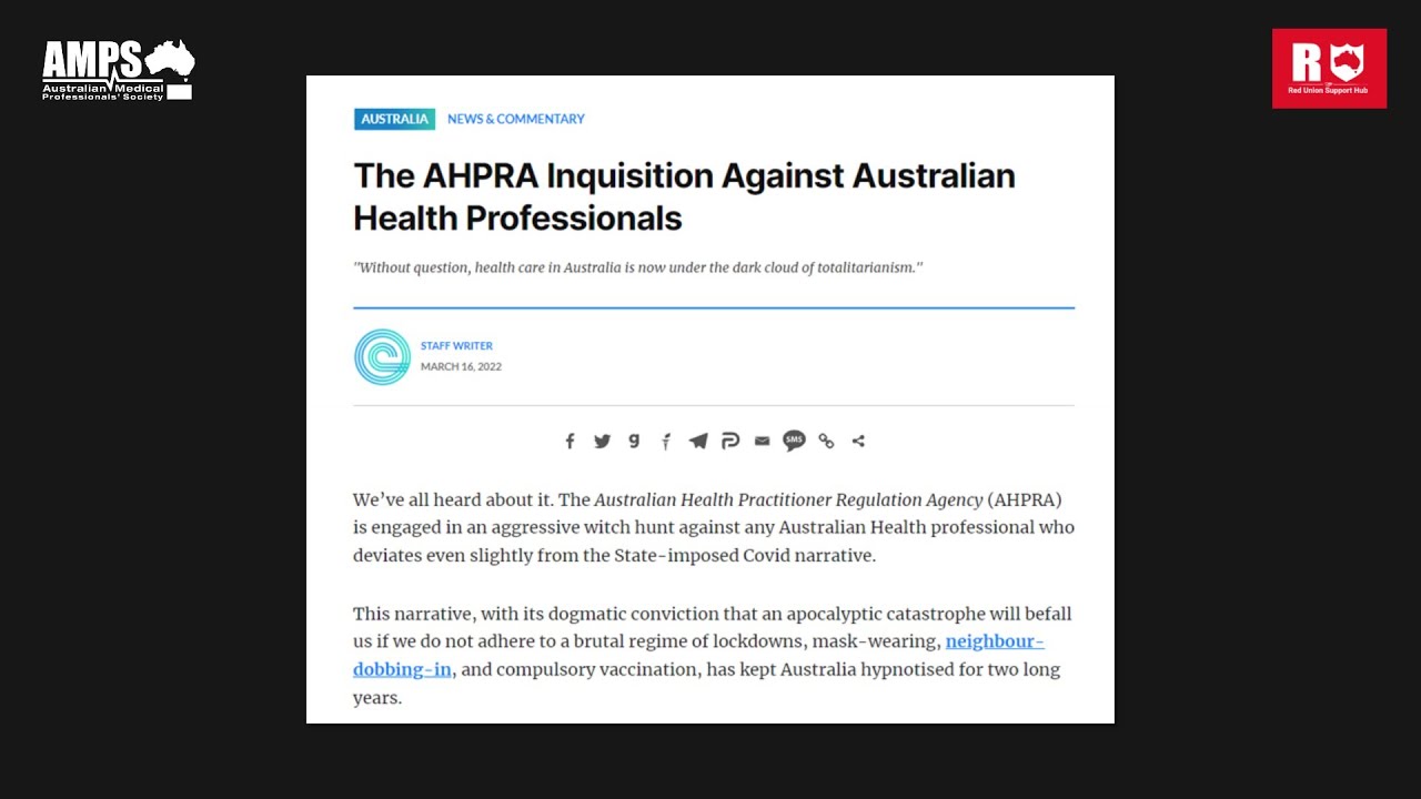 Stop the Silence - AHPRA over-regulation