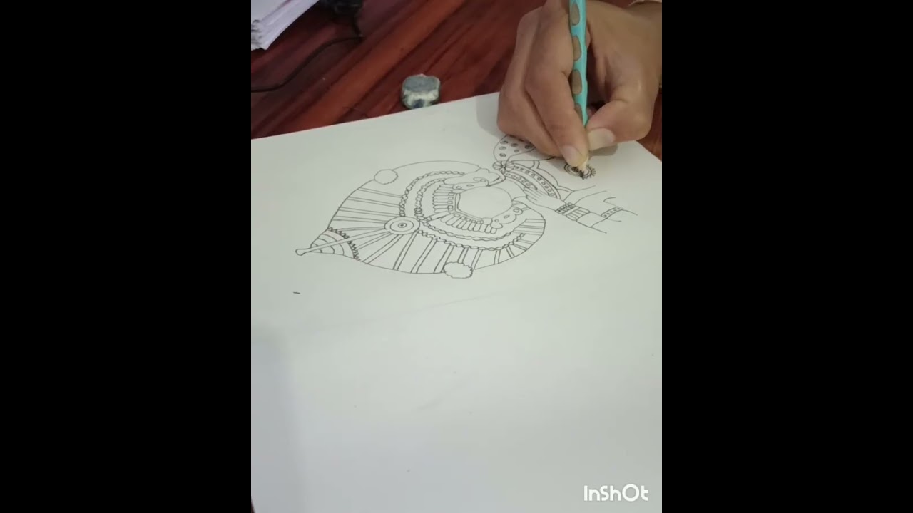 Karnataka folk dance yakshagana drawing... ಯಕ್ಷಗಾನ 