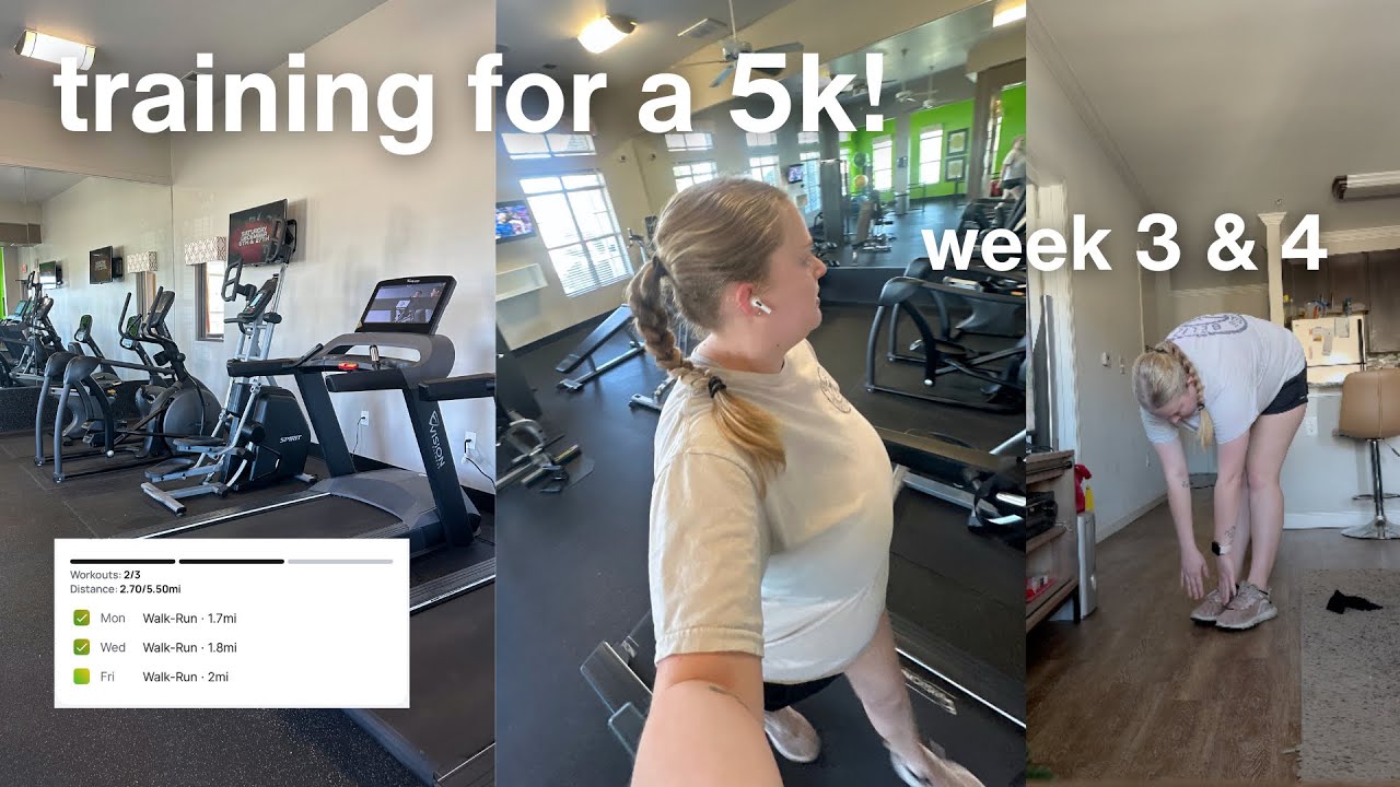 training for a 5k weeks 3 & 4! 🏃🏼‍♀️ (changing my plan & being scared to run in public)